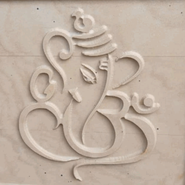 Elegant Abstract Ganesha Stone Wall Mural