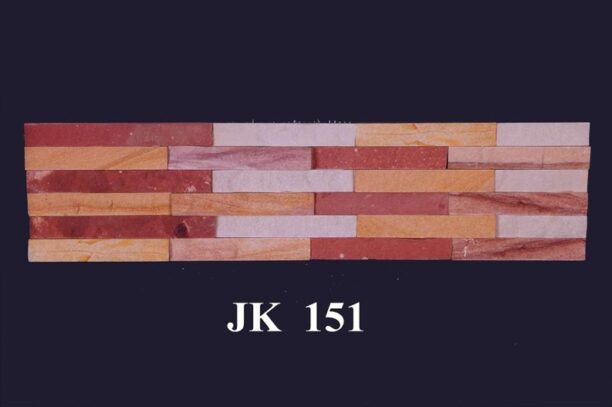 Multi-Tone Natural Stone Linear Mosaic Wall Panel