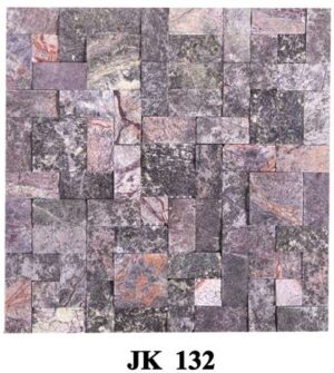 Natural Elevation Stone Mural Ceramic Matte Stone Cladding Design 3D Pattern Multi-Tone Granite Mosaic Stone Wall Cladding