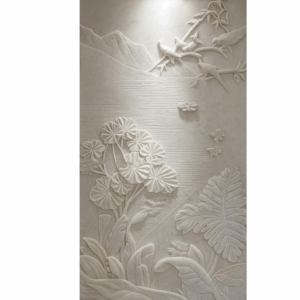3D craved leaf wall mural (3) 3D Natural Craved Leaf Stone Wall Mural