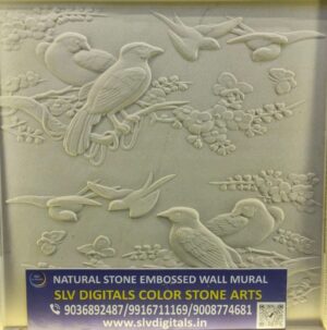 3D Bird stone wall mural - Copy 3D Bird Stone Wall Mural