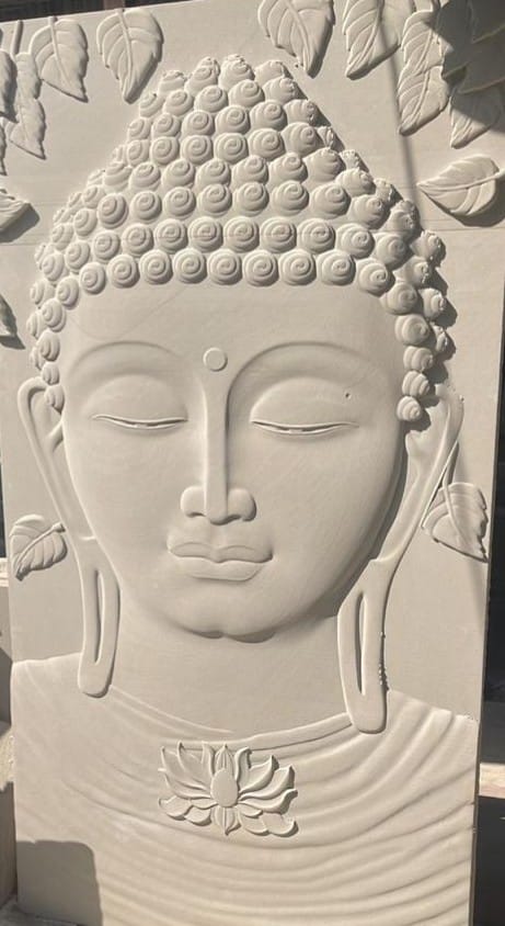 Contemporary 3D Buddha Wall Mural Panel