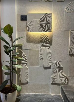 3D Wall Panel Mural – Fan Pattern Design for staircase 3D Fan Pattern Wall Panel
