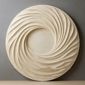 3D Wave Wall Panel Mural – Circular Spiral Design 3D Circular Spiral Wall Panel Mural