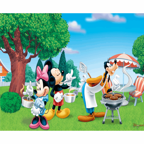 Disney BBQ Party Wall Mural