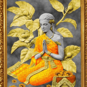 Golden Framed Goddess Wall Art