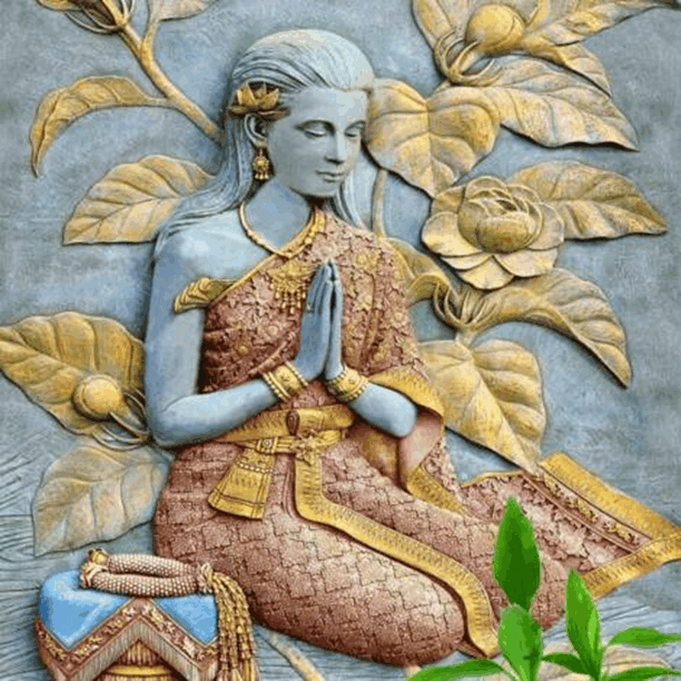 Blue Serenity Goddess Wall Art