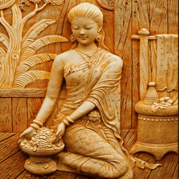 Golden Goddess Wealth Wall Panel