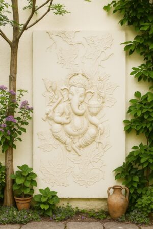 Ganesha 3D Stone wall mural (12) Outdoor Garden Ganesha Wall Mural