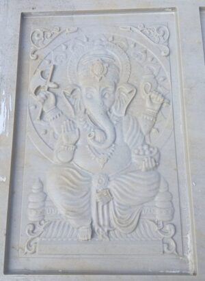 Classic Ganesha 3D Stone Wall Mural