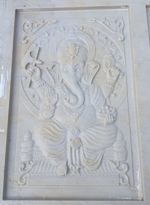 Classic Ganesha 3D Stone Wall Mural