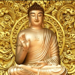 Golden Buddha Wall Statue
