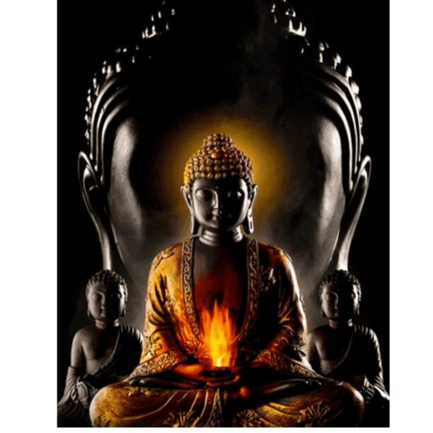 Mystic Buddha Fire Meditation Statue